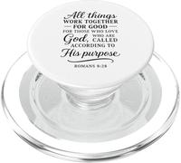 Romains 8:28 All Things Work Together for Good Bible Verse PopSockets PopGrip pour MagSafe