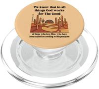 Romains 8:28 Desert and Cactus Christian Faith Southwest PopSockets PopGrip pour MagSafe