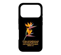 Romains 8:28 Verset biblique Oiseaux du Paradis Coque pour iPhone 17 Pro