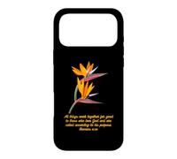 Romains 8:28 Verset biblique Oiseaux du Paradis Coque pour iPhone 17 Pro Max
