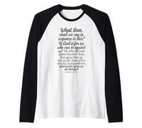 Romains 8:31-32 If God is for Us Who Can Be Against Bible Son Manche Raglan