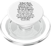 Romains 8:31-32 If God is for Us Who Can Be Against Bible Son PopSockets PopGrip pour MagSafe