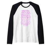 Romains 8:31 If God is for Us Who Can Be Against Bible Son Manche Raglan