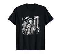 Romains avec Bouclier et Lance Grèce Antique Temple Colonne T-Shirt