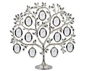 Roman Arbre généalogique élégant 30,5 x 30,5 cm en métal pour décoration de table