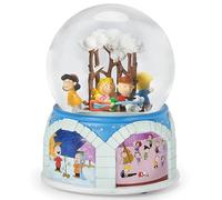 Roman Boule à neige musicale Snoopy Glitterdome de 120 mm avec patineurs, joue « Deck The Halls » Peanuts Décoration de Noël