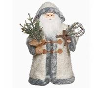 Roman Cimier de sapin de Noël Père Noël blanc et gris 48,3 cm, non éclairé