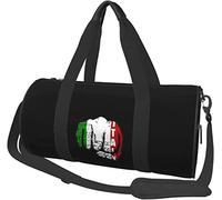 Roman Colosseum Drapeau Italien Fist Power Voyage Bagage Duffel Bag Sports Rolling Pliable Duffel Bag, Noir