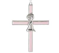 Roman Croix de fille rose, 15 cm de hauteur.
