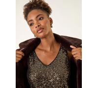 Roman Débardeur Roman à sequins et col en V