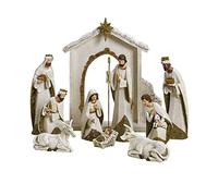 Roman Ivory and Gold Christmas Nativity 10 Piece Set Holiday Decoration New 31379