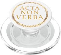 Roman Latin Acta Non Verba Deeds Not Words Citation PopSockets PopGrip pour MagSafe
