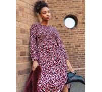 Roman Peignoir Roman Ditsy Fleuri froncé mi-long Rose 12