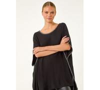 Roman Poncho Roman Couverture en maille surpiquée