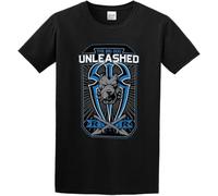 Roman Reigns Unleash The Big Dog Wrestling T-Shirt Men's Black Unisex Tee Manches Courtes(Medium)