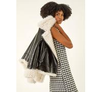 Roman Robe chasuble Roman géométrique à ouverture goutte d'eau Noir EU 38 (UK 10)