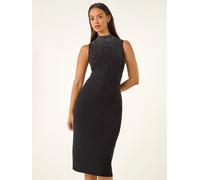 Roman Robe mi-longue en maille avec ornements Roman Noir 12