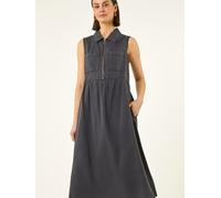 Roman Robe mi-longue Roman à col zippé sur le devant Noir FR 42 (EU 40)