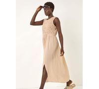 Roman Robe mi-longue Roman avec corsage en crochet Écru 20