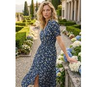 Roman Robe mi-longue Roman Ditsy à col en V Bleu EU 40 (UK 12)