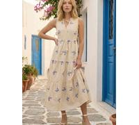 Roman Robe mi-longue Roman imprimé papillon à volants Blanc Un an