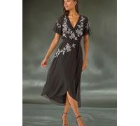 Roman Robe mi-longue Roman Premium ornée de perles Noir 18