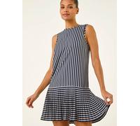 Roman Robe trapèze plissée à imprimé Roman à rayures Bleu EU 38 (UK 10)