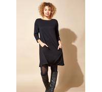Roman Roman Black A-Line Pocket Detail Swing Dress Black EU 42 (UK 14)