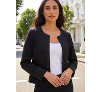 Roman Roman Black Beaded Trim Open Jacket