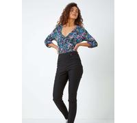 Roman Roman Black Bengaline Stretch Trousers