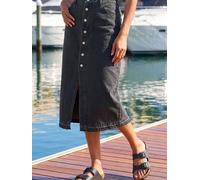 Roman Roman Black Denim Button Skirt Black EU 40 (UK 12)