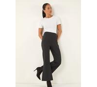 Roman Roman Black Petite Full Length Flare Stretch Trousers