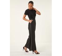 Roman Roman Black Petite Side Seam Stretch Trousers
