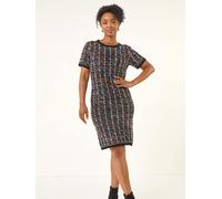 Roman Roman Black Petite Sparkle Boucle Knit Dress Black 18