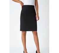 Roman Roman Black Pull On Stretch Elastic Waist Pencil Skirt Black EU 38 (UK 10)