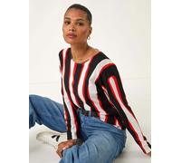 Roman Roman Black Wave Print Knit Jumper