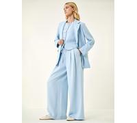 Roman Roman Blue Fluid Tie Front Smart Trousers