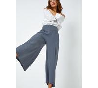 Roman Roman Blue Linen Blend Stretch Waist Culottes