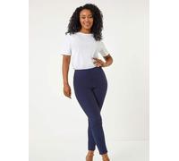 Roman Roman Blue Petite Full Length Elastic Waist Trousers