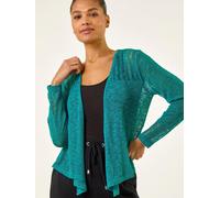 Roman Roman Blue Textured Knit Shrug