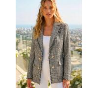 roman Roman Boucle Frayed Edge Jacket Noir FR 46 (EU 44)