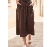 Roman Roman Button Front Tie Midi Skirt Brun FR 44 (EU 42)