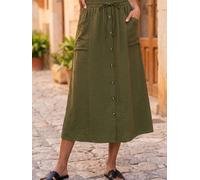 Roman Roman Button Front Tie Midi Skirt vert FR 42 (EU 40)