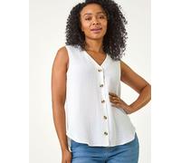 roman Roman Buttoned Sleeveless Blouse pâle FR 40 (EU 38)