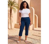 roman Roman Cropped Stretch Capri Trousers bleu FR 56-58 (EU 54-56)