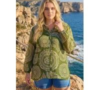 Roman Roman Curve Abstract Print Woven Shirt vert FR 50 (EU 48)