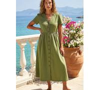 roman Roman Denim Button Through Midi Dress vert FR 42 (EU 40)