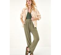 Roman Roman Elastic Waist Tie Front Trousers vert FR 48 (EU 46)