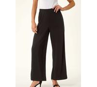 Roman Roman Elastic Waist Wide Leg Stretch Trousers Noir FR 38 (EU 36)