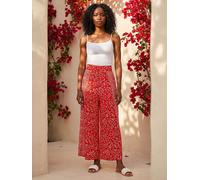 Roman Roman Floral Border Panel Culotte Trousers rouge FR 40 (EU 38)